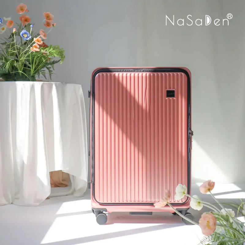 德國NaSaDen納莎登萊茵系列前開行李箱 卡爾賽粉 拉鍊行李箱 29吋-細節圖3