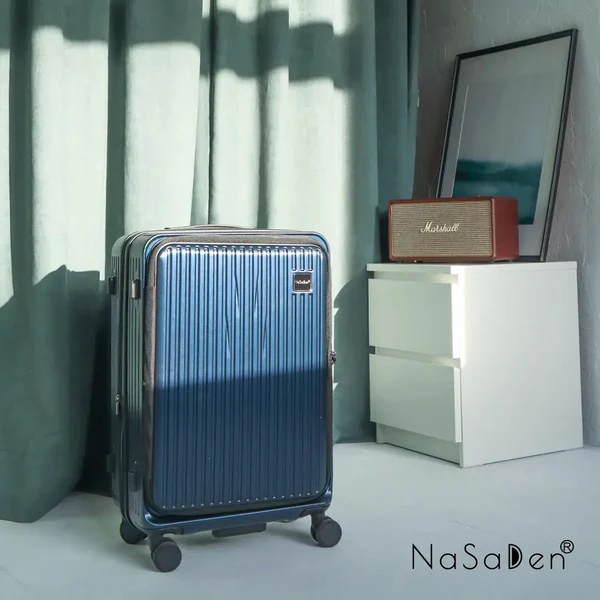 德國NaSaDen納莎登萊茵系列前開行李箱 【紳士藍】 拉鍊行李箱 25吋/29吋-細節圖3