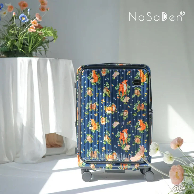 (預購) 德國NaSaDen納莎登萊茵系列前開行李箱 【英格藍貓深藍】 拉鍊行李箱 25吋/29吋-細節圖3