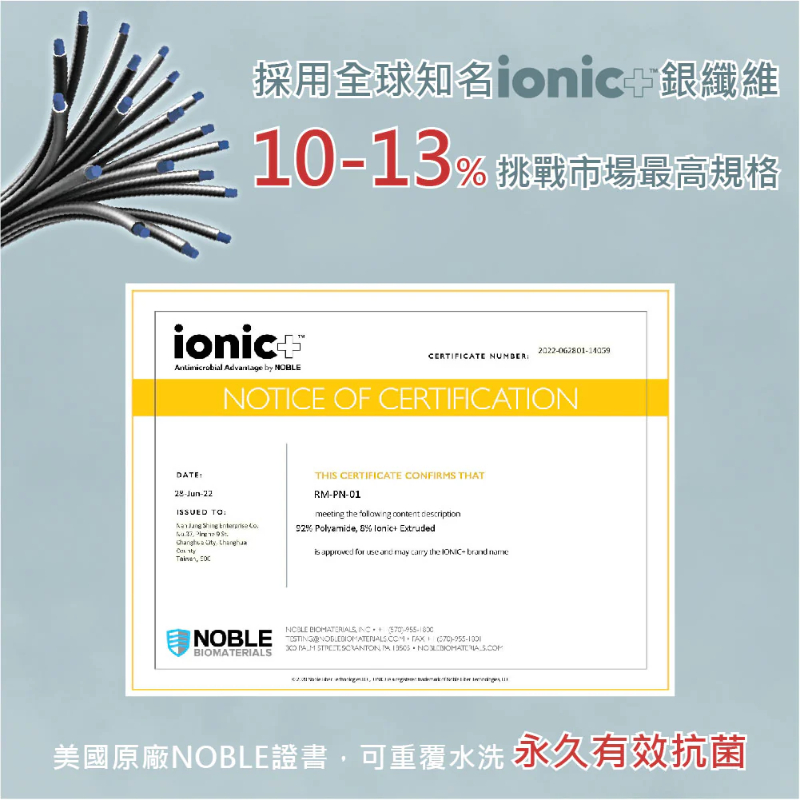 SAVAMUNT賽芙嫚 纏眠三代枕+ionic銀纖維 美國品牌寢具ionic銀離子抗菌枕套/天然乳膠枕 高低枕型-細節圖6