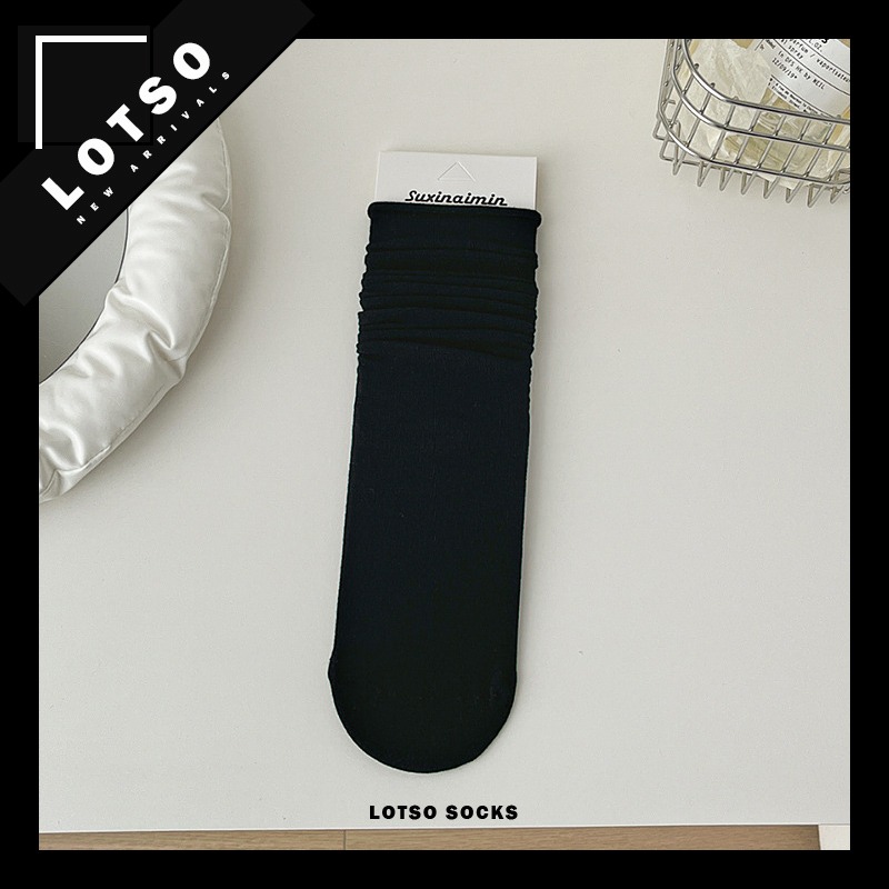 𝐋𝐎𝐓𝐒𝐎 𝐒𝐎𝐂𝐊𝐒 日系溫柔奶油色堆堆襪 捲邊不勒腳 薄款透氣 女襪 襪子 穿搭 #LM165-規格圖9