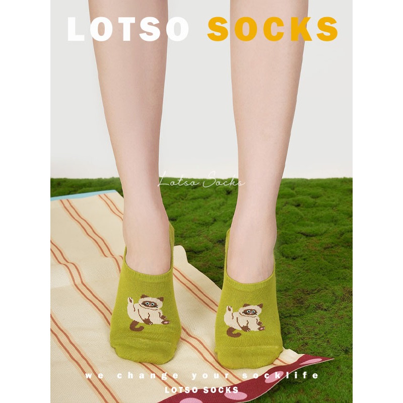 日系可愛卡通貓咪薄款船襪-細節圖7