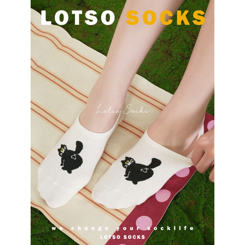 日系可愛卡通貓咪薄款船襪-細節圖8