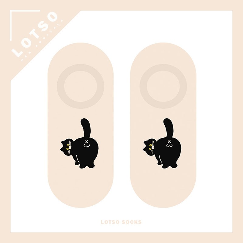 日系可愛卡通貓咪薄款船襪-規格圖9