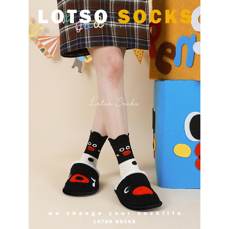 日系可愛企鵝中筒襪-細節圖8