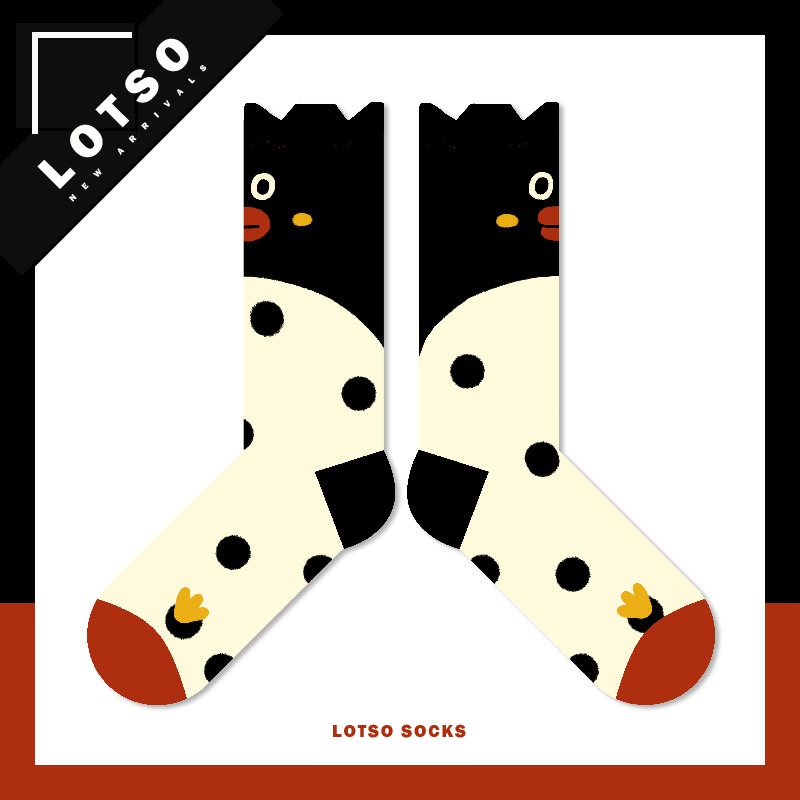 日系可愛企鵝中筒襪-規格圖9