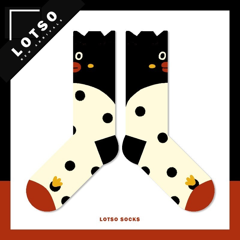 日系可愛企鵝中筒襪-規格圖9