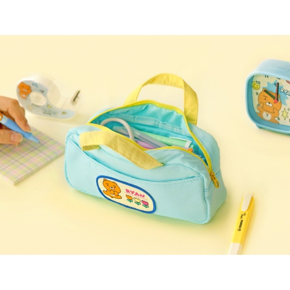 🇰🇷 現貨 KAKAO FRIENDS 春植 萊恩 桃子 鉛筆袋 文具-細節圖3