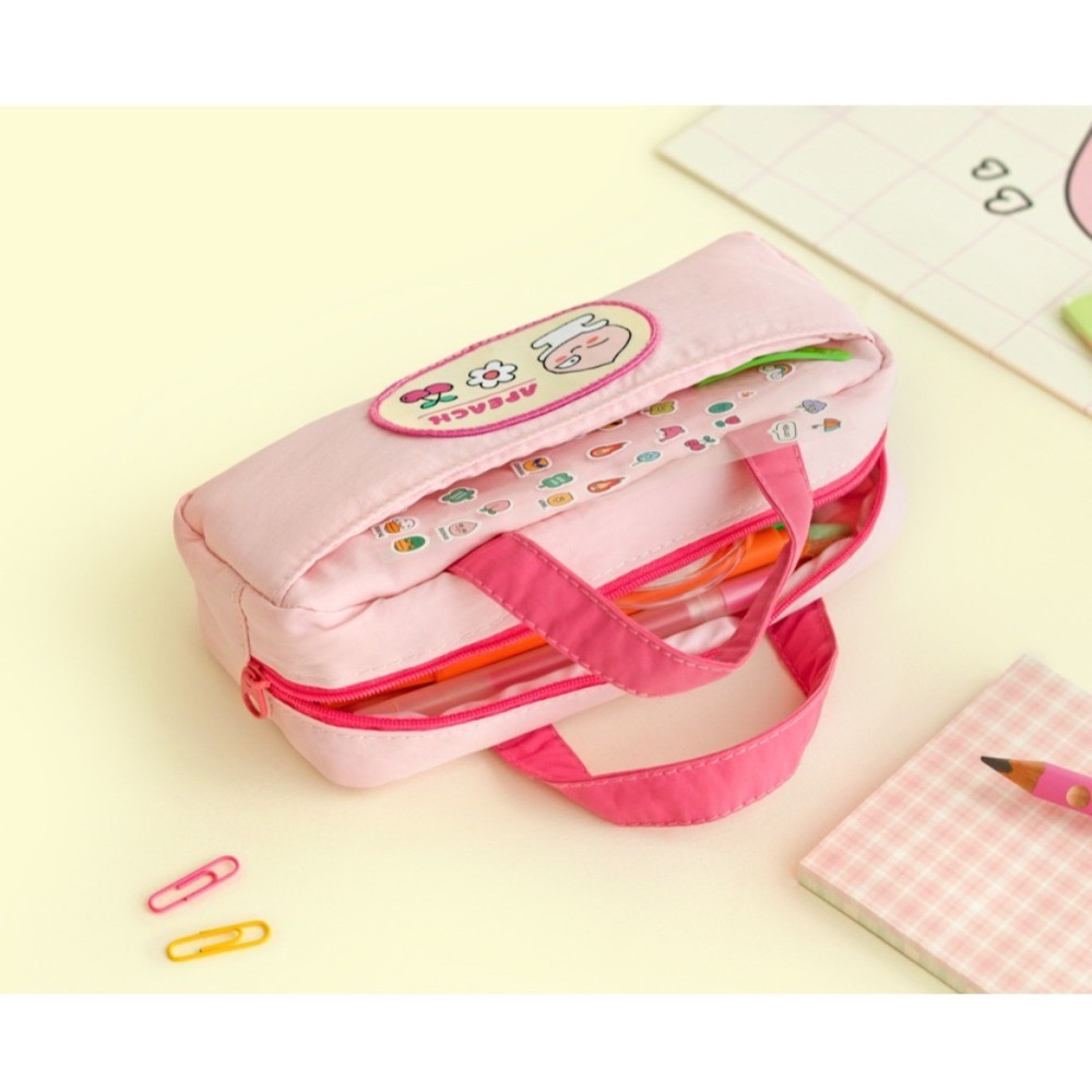 🇰🇷 現貨 KAKAO FRIENDS 春植 萊恩 桃子 鉛筆袋 文具-細節圖5