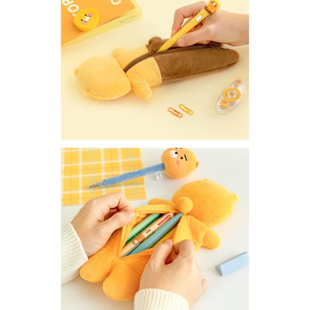 🇰🇷 現貨 KAKAO FRIENDS 春植 萊恩 鉛筆袋 文具-細節圖4