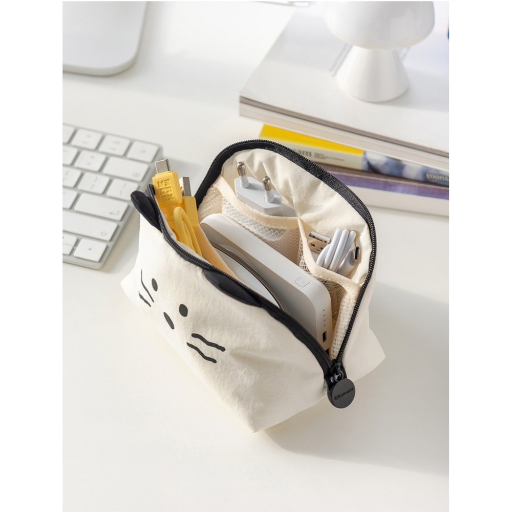 🇰🇷 現貨 Romane Brunch Brother Kitty Soft 貓咪 化妝包 收納包-細節圖4