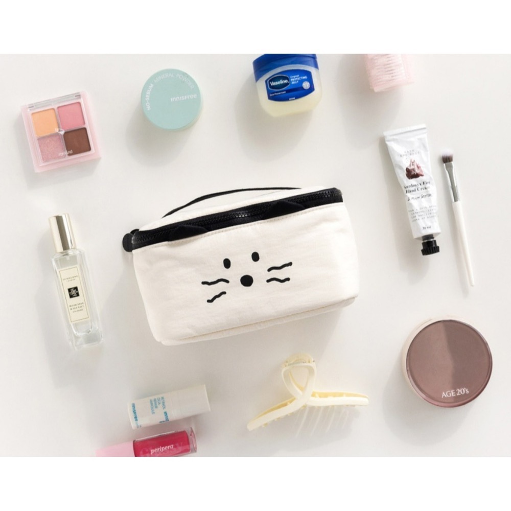 🇰🇷 現貨 Romane Brunch Brother Kitty Soft 貓咪 化妝包 收納包-細節圖2