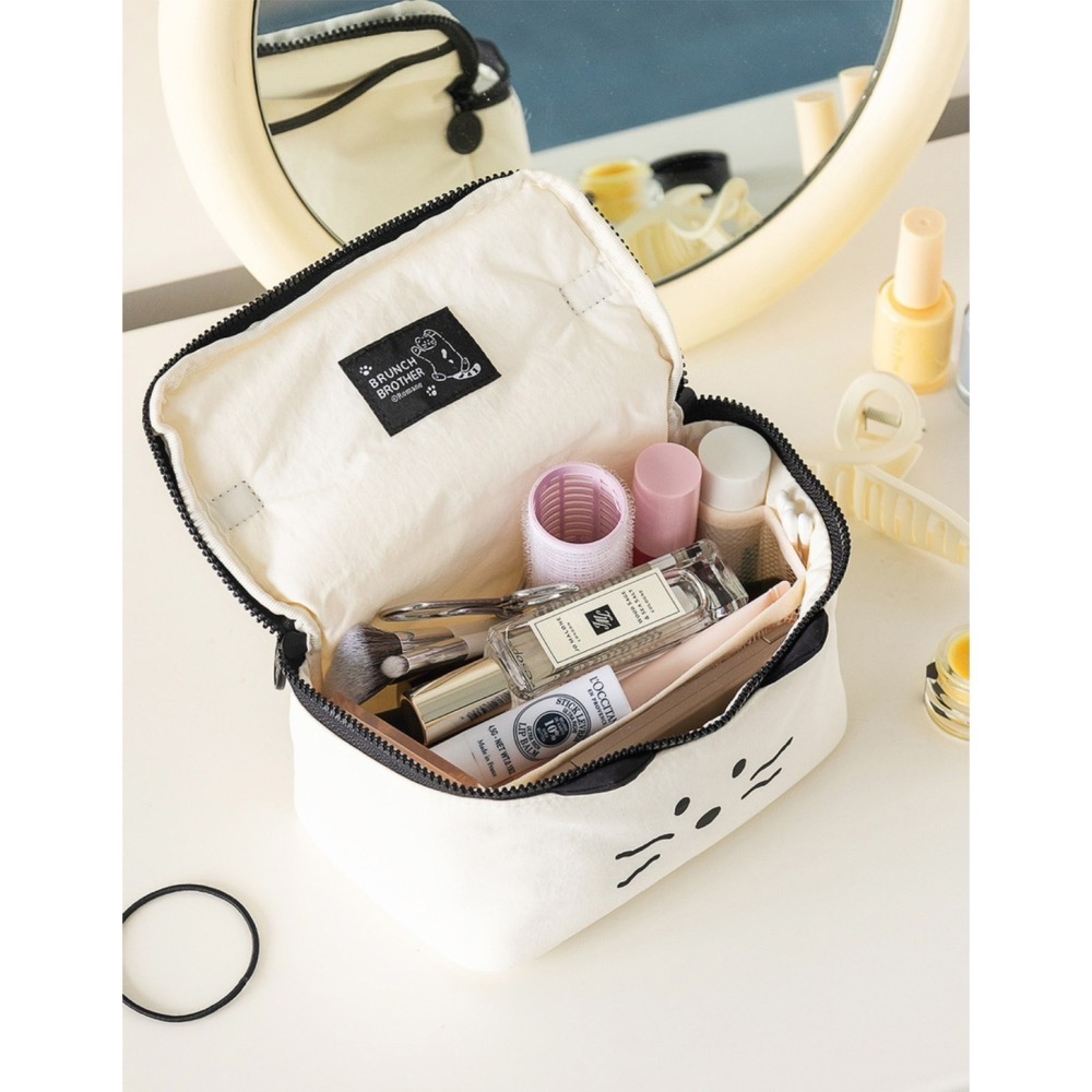 🇰🇷 現貨 Romane Brunch Brother Kitty Soft 貓咪 化妝包 收納包-細節圖4