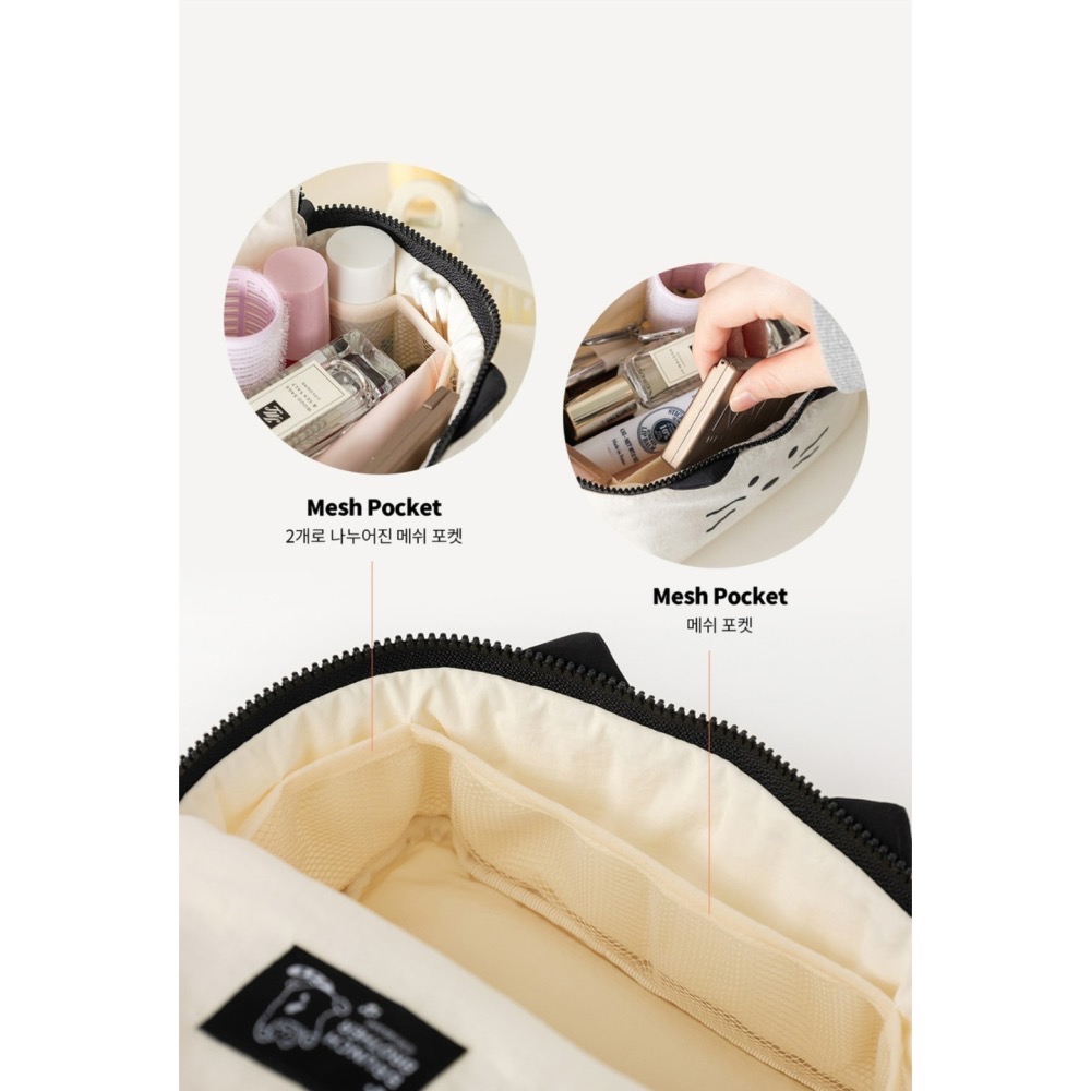 🇰🇷 現貨 Romane Brunch Brother Kitty Soft 貓咪 化妝包 收納包-細節圖5