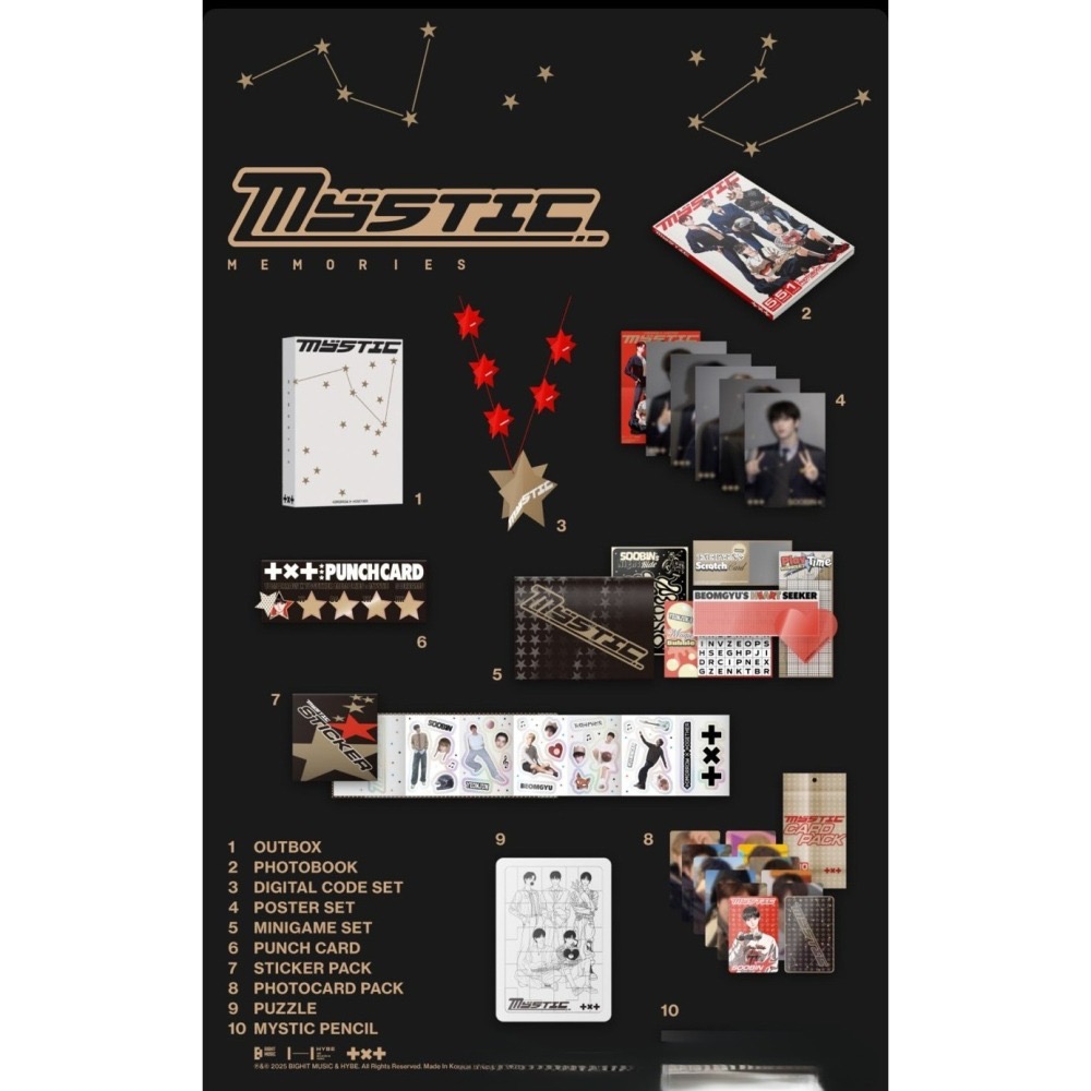 預購 TXT TOMORROW X TOGETHER MEMORIES : MYSTIC 回憶錄 含WEVERSE特典-細節圖2