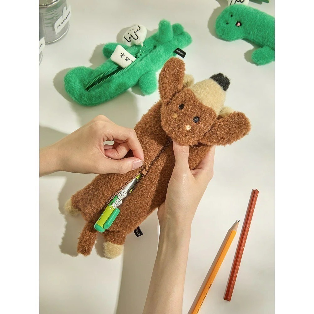 現貨 韓國 JOGUMAN WOODY 腕龍 臘腸狗 收納包 鉛筆袋 THROW AWAY系列-細節圖4