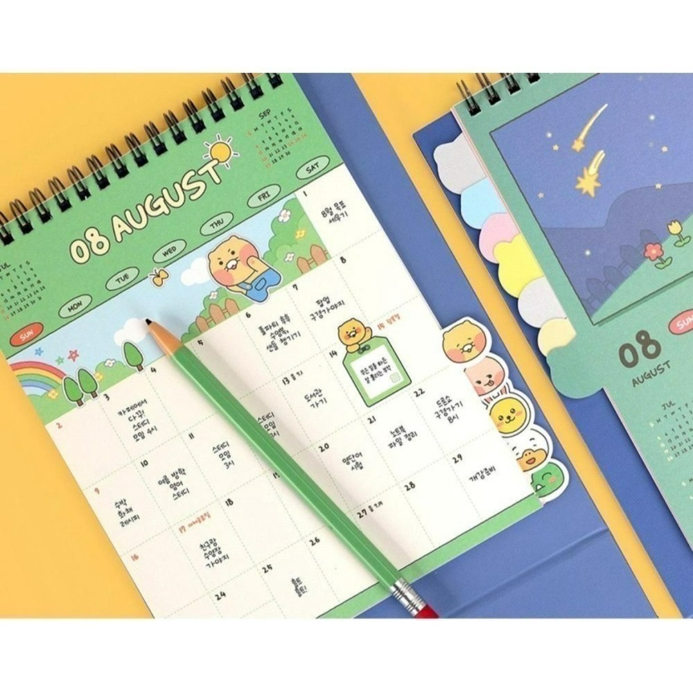 現貨 KAKAO FRIENDS 春植 萊恩 桃子Choonsik Ryan Apeach 2026 直立 桌曆 年曆-細節圖3