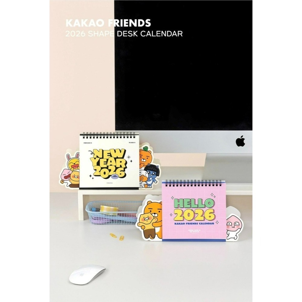 現貨 KAKAO FRIENDS 春植 萊恩 桃子Choonsik Ryan Apeach 2026  桌曆 年曆-細節圖6