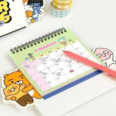現貨 KAKAO FRIENDS 春植 萊恩 桃子Choonsik Ryan Apeach 2026  桌曆 年曆-細節圖7