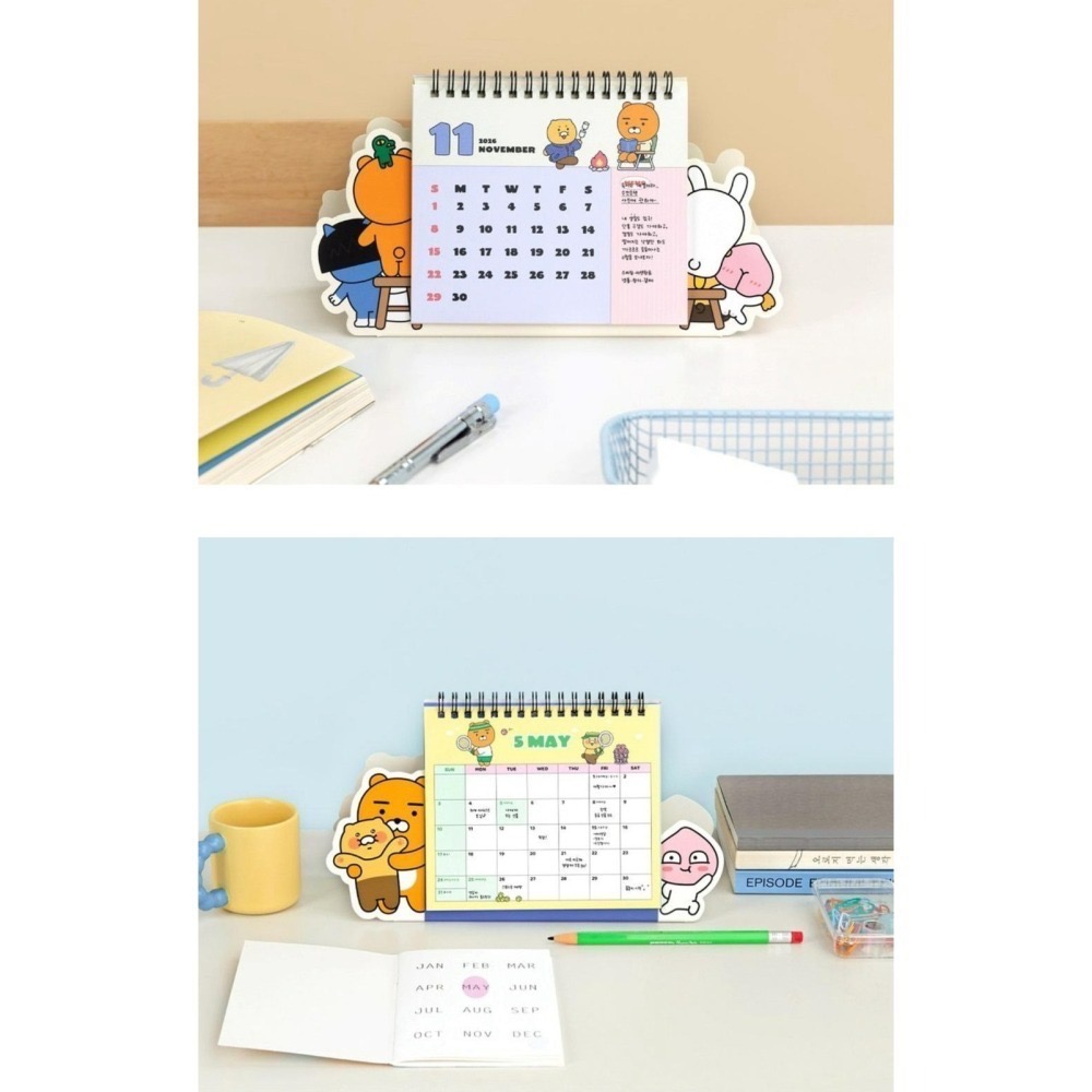 現貨 KAKAO FRIENDS 春植 萊恩 桃子Choonsik Ryan Apeach 2026  桌曆 年曆-細節圖9