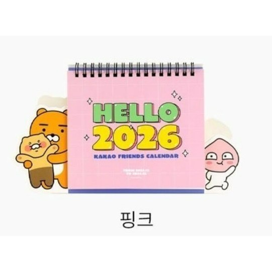 現貨 KAKAO FRIENDS 春植 萊恩 桃子Choonsik Ryan Apeach 2026  桌曆 年曆-規格圖10
