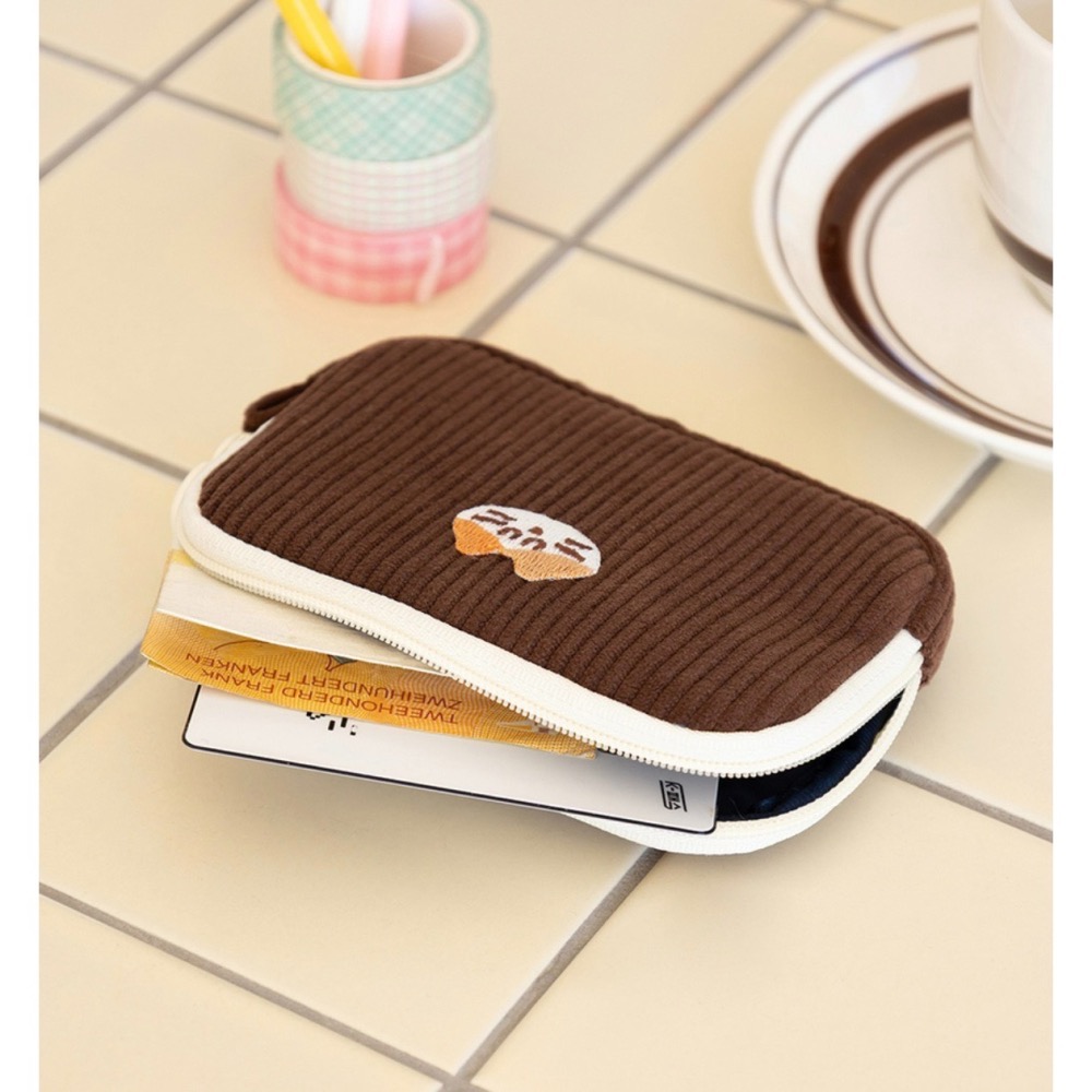 🇰🇷 現貨 Romane Brunch Brother Mogry 貓咪 燈心絨 零錢包 收納包-細節圖5