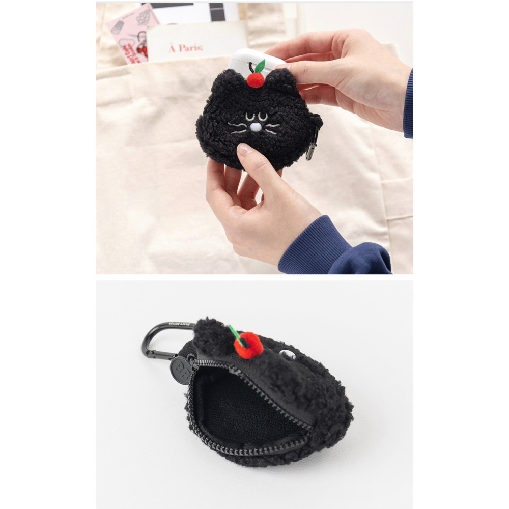 🇰🇷 現貨 Romane Brunch Brother Mogry 貓咪 airpods 耳機包 收納包-細節圖2