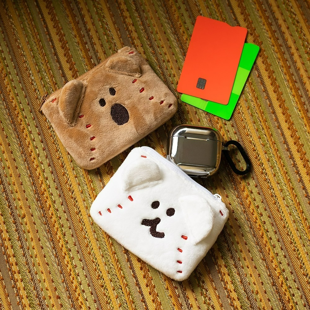 韓國 現貨 DINOTAENG Quokka BOBO 柿子椒熊 短尾矮袋鼠 呆萌町 棒球 收納包 零錢包 卡包-細節圖2