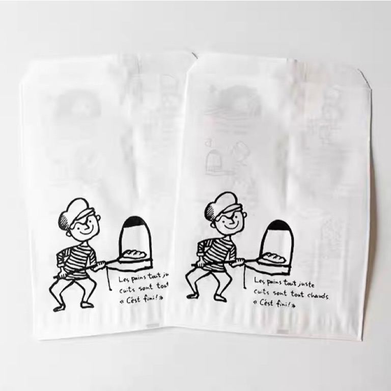 可愛小人物防水防油紙袋 出卡必備包材 烘焙食品包裝袋-細節圖2