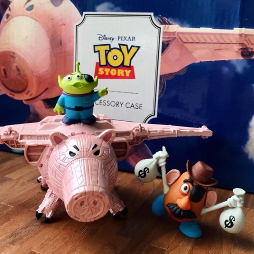 日本迪士尼Andy＇s world 玩具總動員置物盒 飾品盒 擺飾 邪惡豬排博士 火腿豬