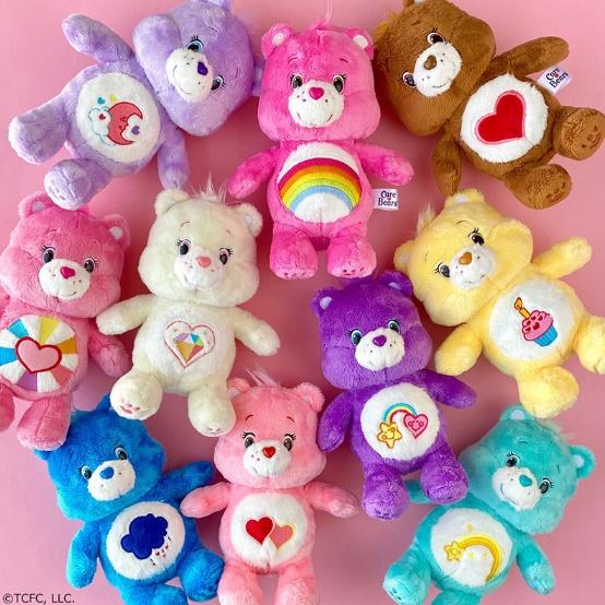 ✨現貨✨日本PLAZA代購 Care Bears彩虹熊絨毛娃娃 吊飾鑰匙圈-細節圖2