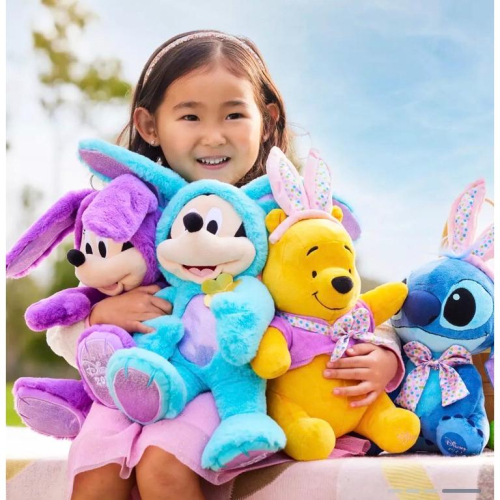 ✨預購✨迪士尼 2023復活節 米奇 米妮 史迪奇 小熊維尼 兔耳朵娃娃 玩偶