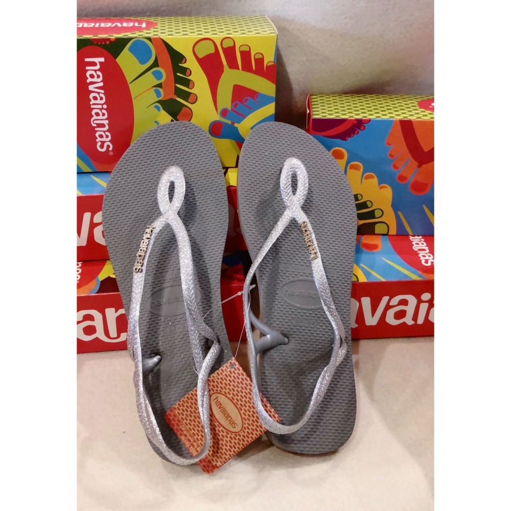 ❤Miss Baby❤現貨！巴西Havaianas哈瓦那 女款8字金蔥鞋帶 橡膠涼鞋/哈瓦仕-細節圖5