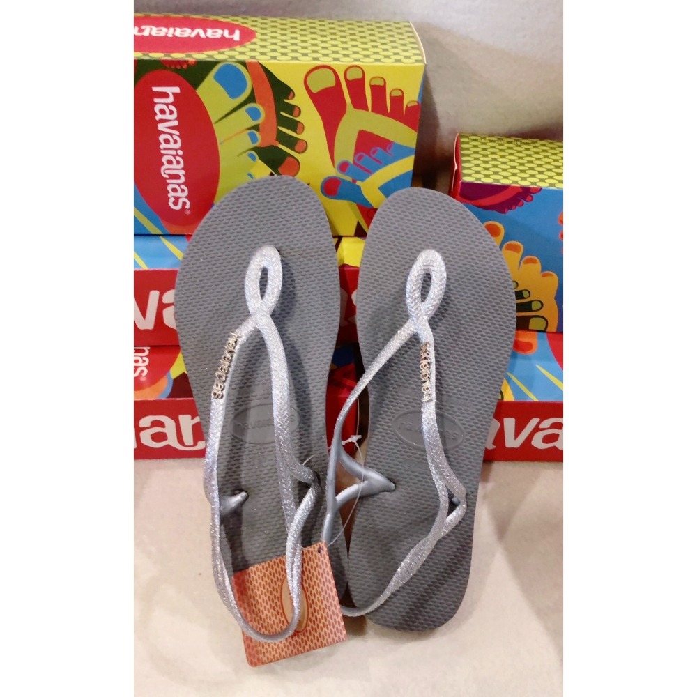 ❤Miss Baby❤現貨！巴西Havaianas哈瓦那 女款8字金蔥鞋帶 橡膠涼鞋/哈瓦仕-細節圖6