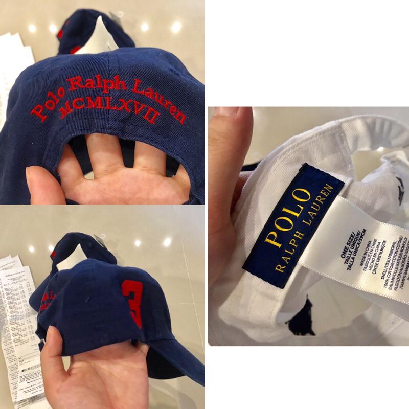 免運！現貨！保證正品 (大馬logo) Polo by Ralph Lauren 保羅3號 鴨舌帽 純棉 帽子 白色/深-細節圖3