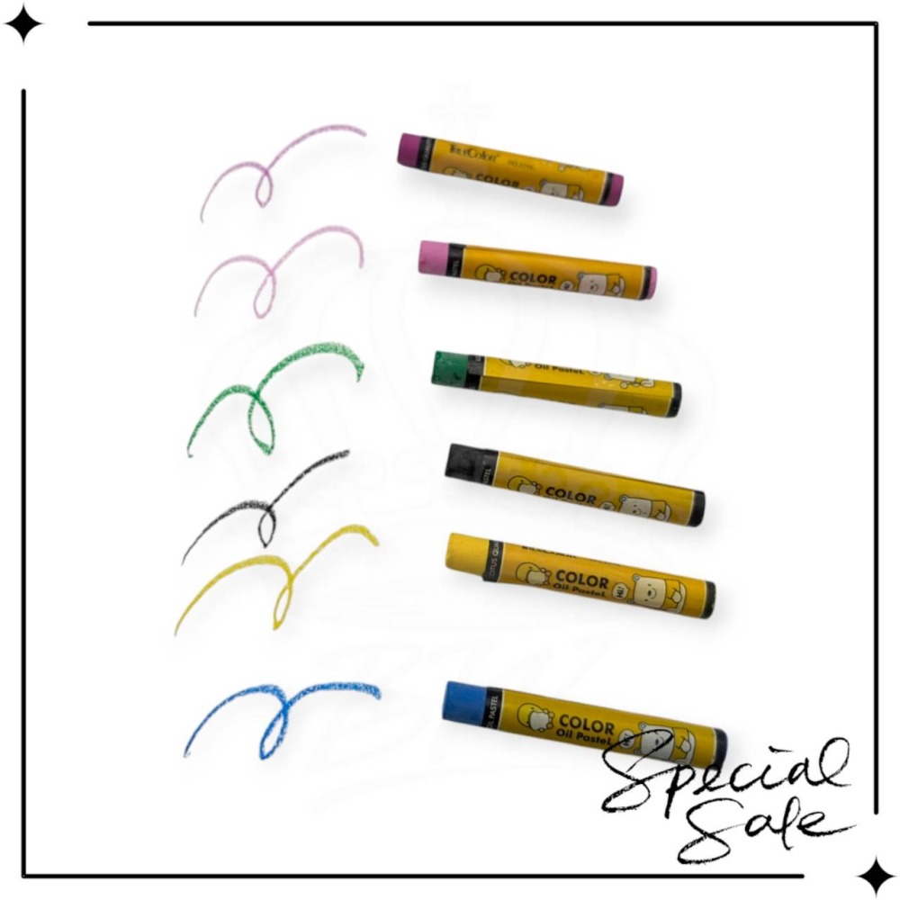 鮮豔色彩 24色 粉彩筆 粉蠟筆 顯色油性粉彩｜色彩鮮豔易上手 繪畫美術課必備 油粉彩-細節圖2