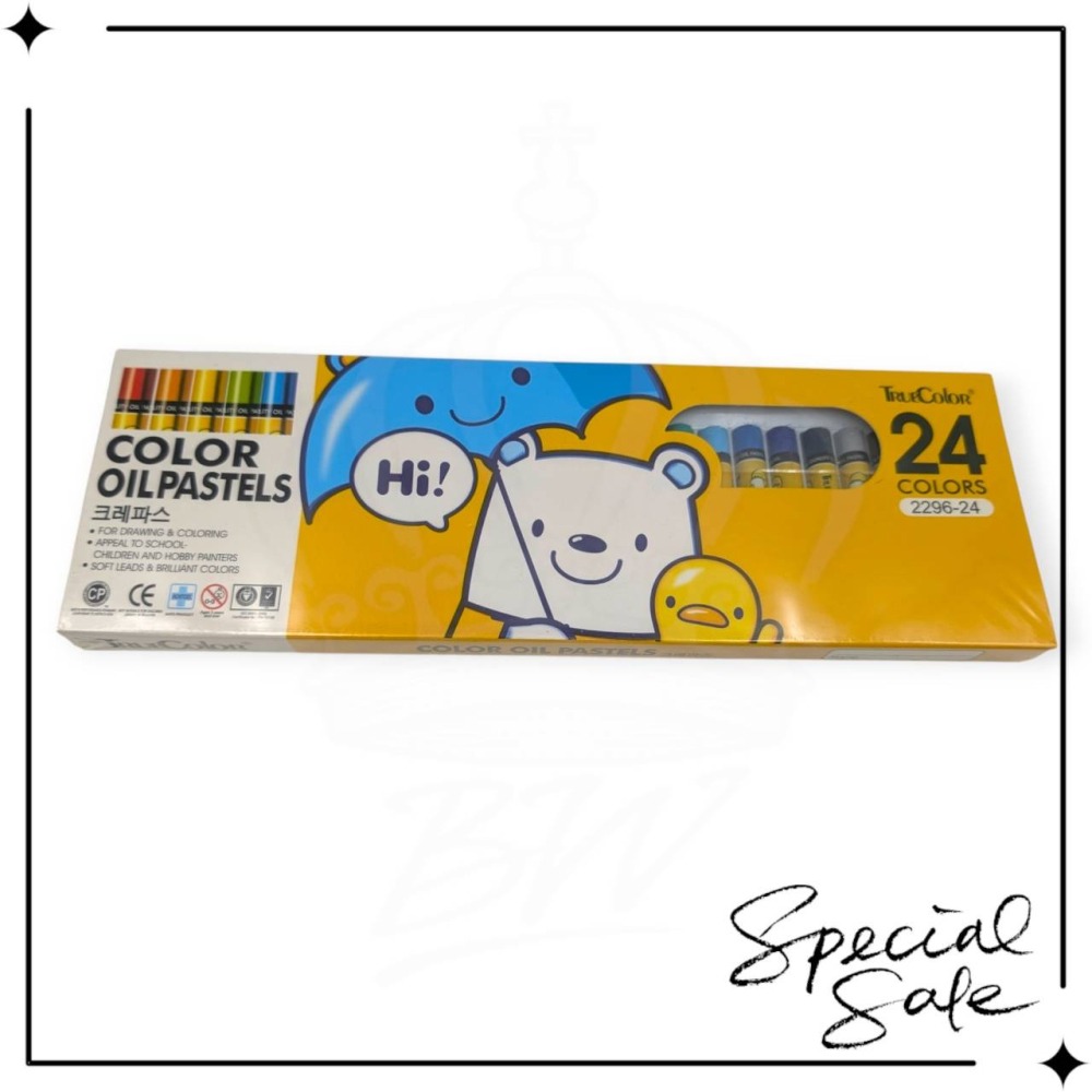 鮮豔色彩 24色 粉彩筆 粉蠟筆 顯色油性粉彩｜色彩鮮豔易上手 繪畫美術課必備 油粉彩-細節圖4