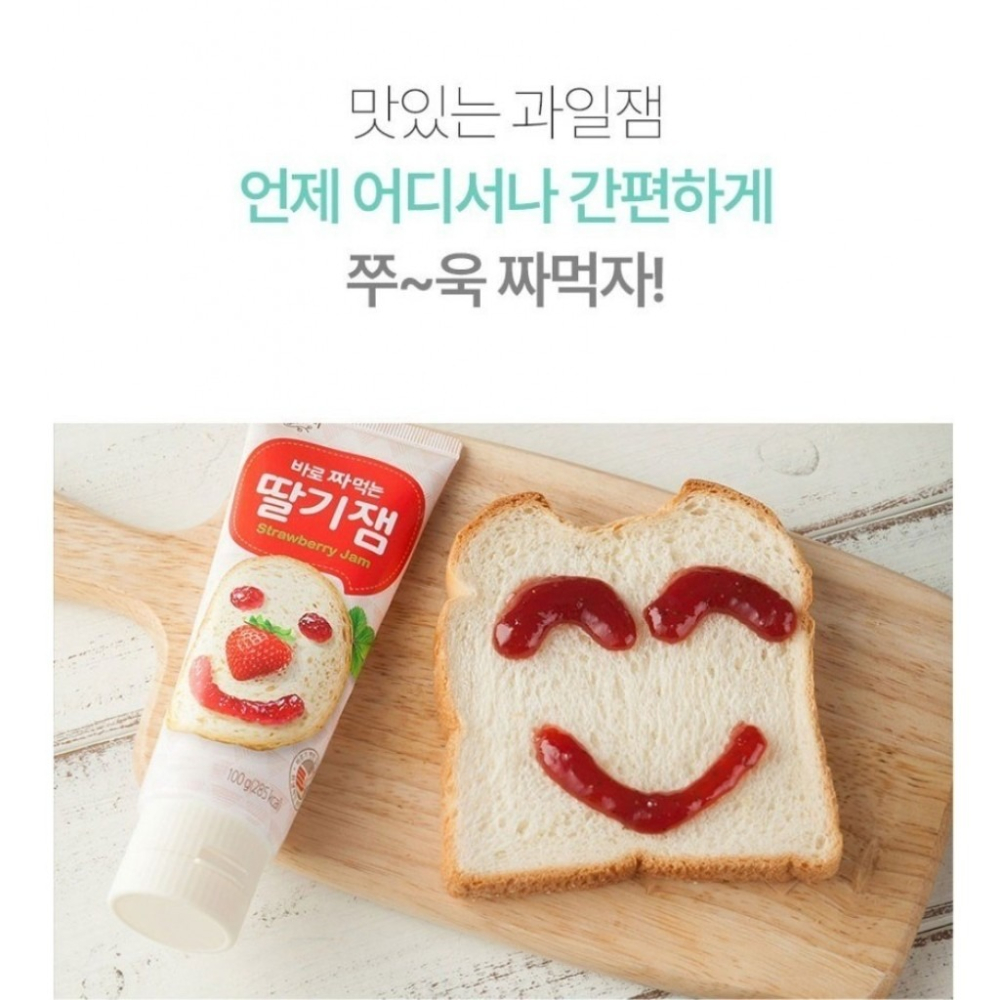 韓國不沾手趣味果醬100g【草莓口味】 #16nn0429-細節圖4
