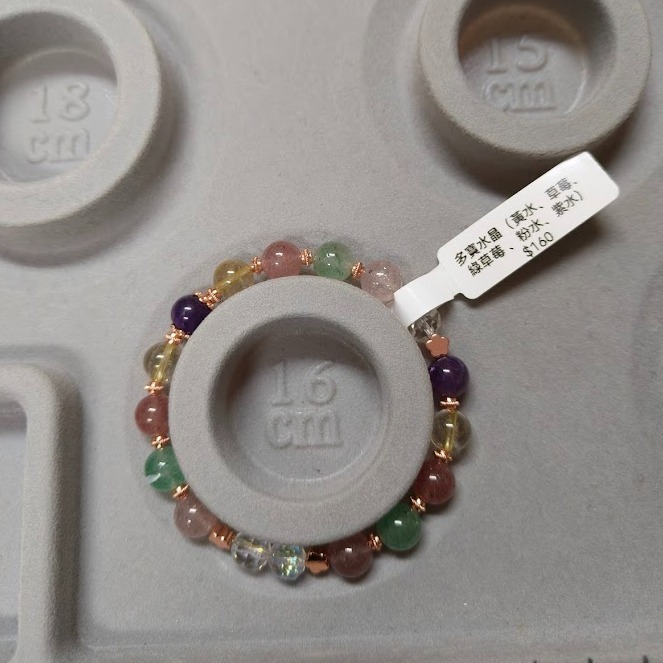 泰瑞莎小屋 [手串水晶特價中]水晶設計款 橙月光 金太陽 白水晶 粉晶 天河石 鈦金 櫻花雨 金絲玉 白松石 銀曜石-規格圖10