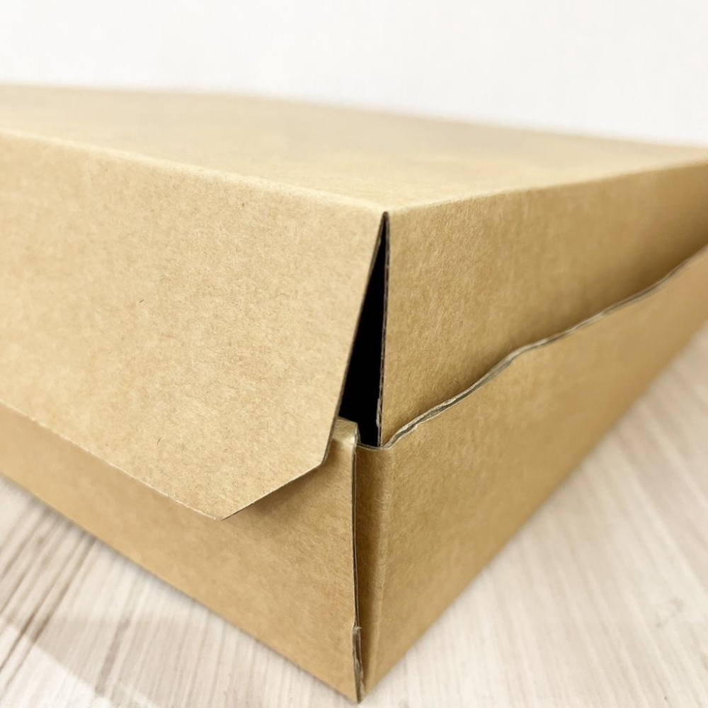 【鴻海烘焙材料】牛皮披薩盒 6吋~10吋 飛機盒 披薩盒 掀蓋式紙盒 牛皮紙盒 硬紙盒 包裝盒 披薩 蛋糕 餅乾 炸物-細節圖4