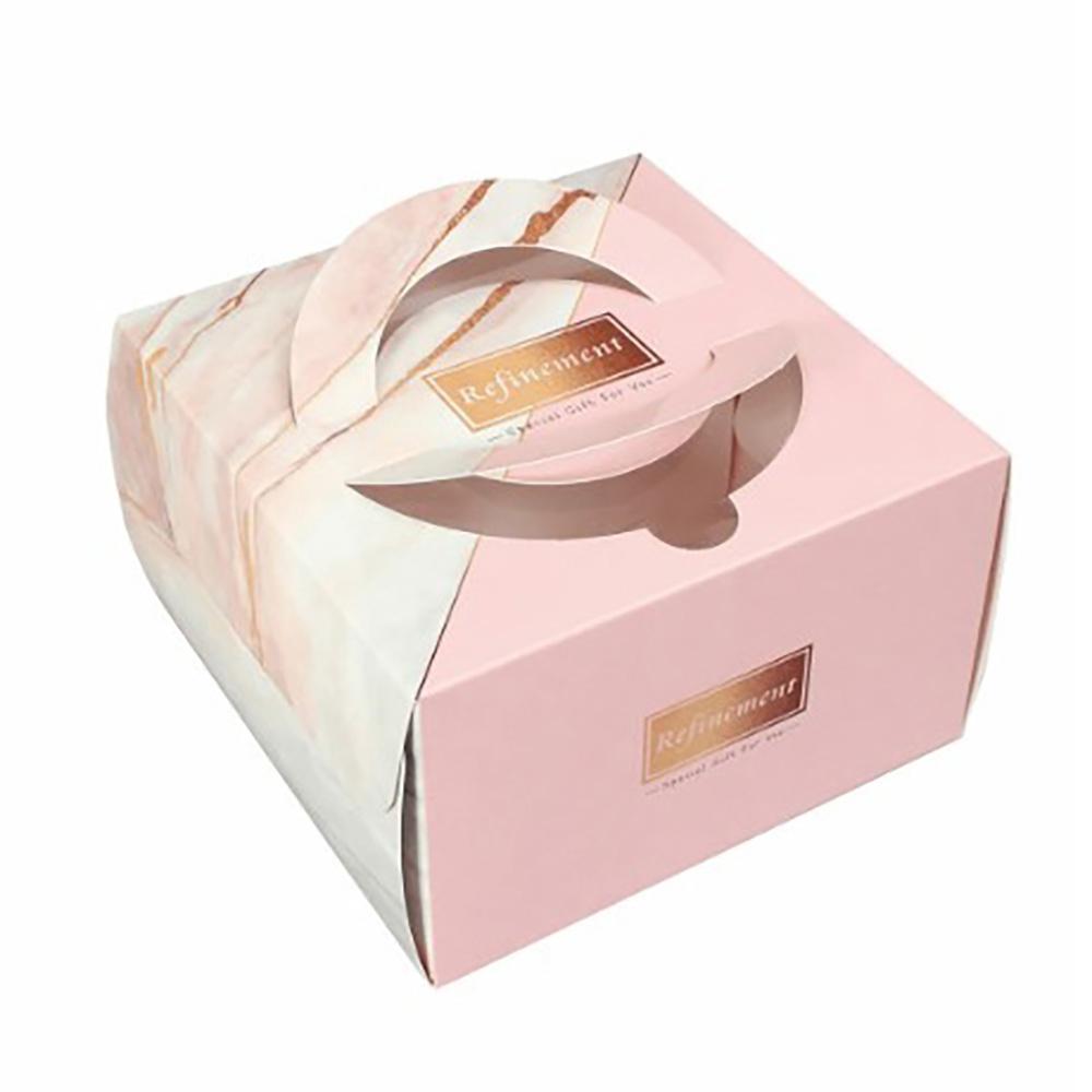 【鴻海烘焙材料】蛋糕盒 6吋 手提蛋糕盒(附底托)手提點心盒 手提蛋糕盒 包裝盒 手提禮盒 點心盒 生日蛋糕 手提盒-細節圖5