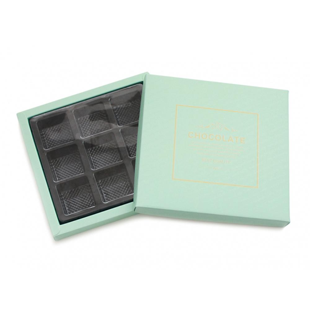 【鴻海烘焙材料】9格 巧克力包裝盒 巧克力 餅乾盒 糖果盒 西點盒 禮品盒 九格巧克力盒 手提盒 外帶盒 典雅白/夢幻綠-細節圖4