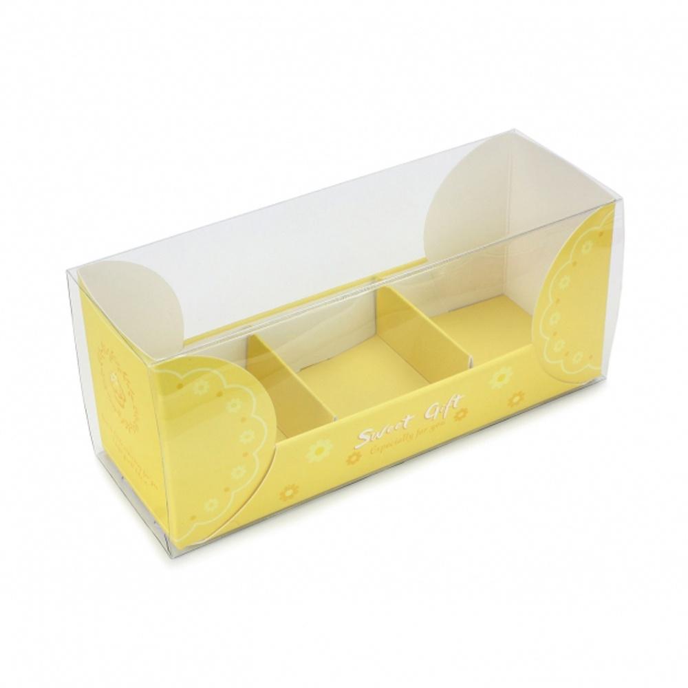 【鴻海烘焙材料】3格 長方盒 柸子蛋糕盒 透明蓋 蛋黃酥紙盒 外帶包裝盒 點心盒 蛋糕盒 瑪芬盒 甜點盒 蛋塔盒 月餅盒-細節圖2