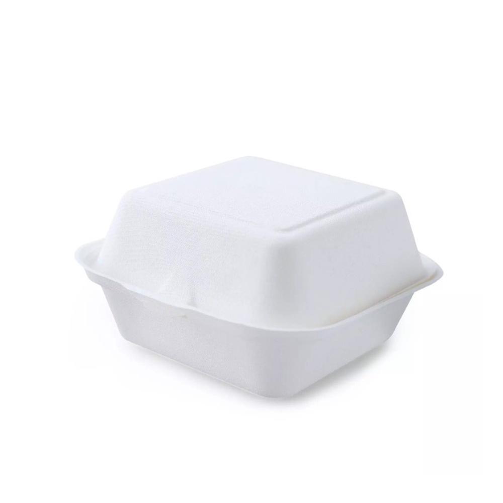【鴻海烘焙材料】甘蔗紙漿盒 連蓋 500個/箱 紙漿餐盒 甜點盒 蛋糕盒 連蓋漢堡盒 外帶盒 環保餐盒（備貨時間較長）-細節圖4