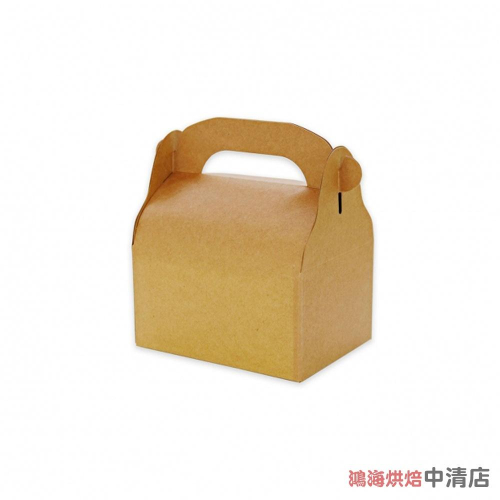 【鴻海烘焙材料】手提牛皮紙盒 瑞士捲盒 小手提盒 生乳捲盒 手提蛋糕盒 彌月蛋糕盒 蛋糕捲盒 蛋糕盒 提式西點盒 餅乾盒