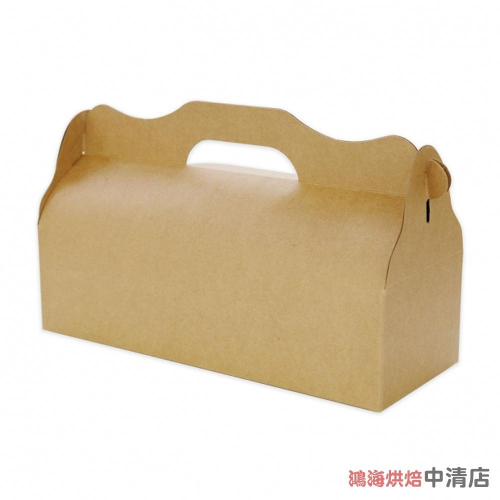 【鴻海烘焙材料】手提牛皮紙盒 瑞士捲盒 手提盒 生乳捲盒 手提蛋糕盒 彌月蛋糕盒 蛋糕捲盒 蛋糕盒 提式西點盒 餅乾盒