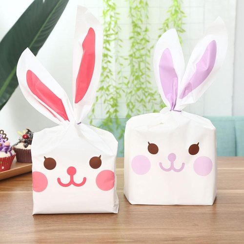 【鴻海烘焙材料】兔耳朵 食品包裝袋(大-50入) 糖果袋 包裝袋 食品包裝袋 餅乾袋 雪Q餅袋 機封袋 可愛婚禮禮品袋