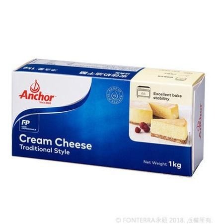 【鴻海烘焙材料】安佳奶油乳酪1公斤 1kg 安佳 奶油乳酪1K原裝 紐西蘭Anchor 安佳乳酪 鮮奶油乳酪(低溫宅配)
