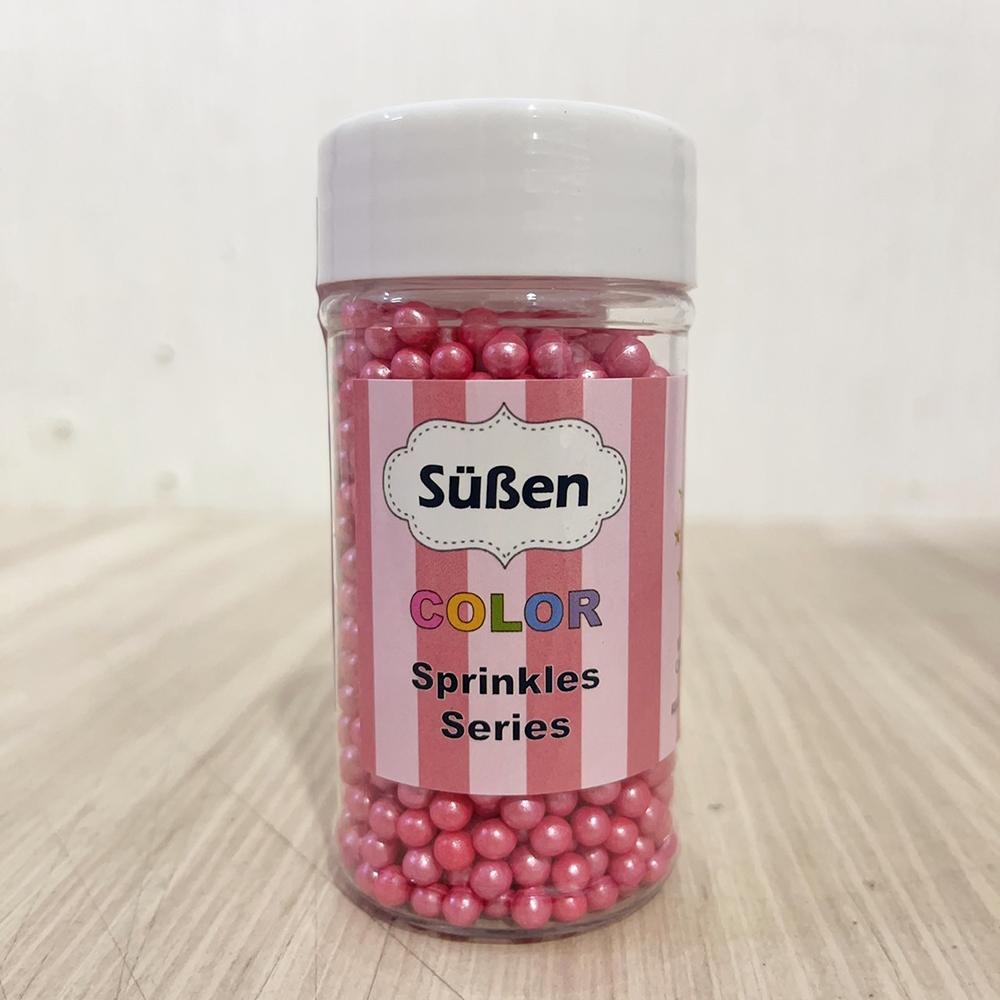 【柚子烘焙食品】Suben續勝糖珠 紅色4mm(罐裝80g) 蛋糕裝飾 糖果 紅色糖珠  裝飾糖珠 彩糖 彩珠 食用糖珠-細節圖5