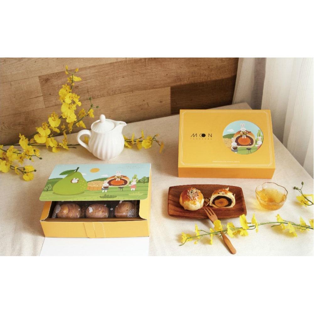 【柚子烘焙食品】柚見好日-手提掀蓋盒(附繩) 可放6入蛋黃酥 中秋禮盒 包裝盒 手提禮盒-細節圖6